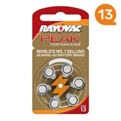 מארז של 6 סוללות למכשיר שמיעה 13
