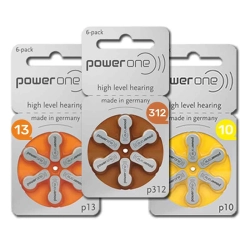 סוללות למכשיר שמיעה של חברת PowerOne